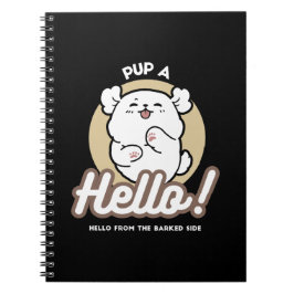 Hallo von der Barked Side - Niedliches Dog Design Notizblock