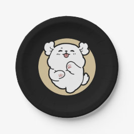 Hallo von der Barked Side - Niedliches Dog Design Pappteller