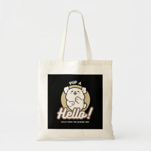 Hallo von der Barked Side - Niedliches Dog Design Tragetasche