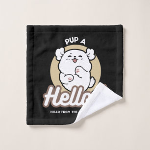 Hallo von der Barked Side - Niedliches Dog Design Waschlappen