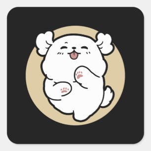 Hallo von der Barked Side Quadratischer Aufkleber