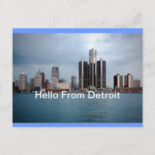 Hallo von Detroit, Michigan Postcard Postkarte