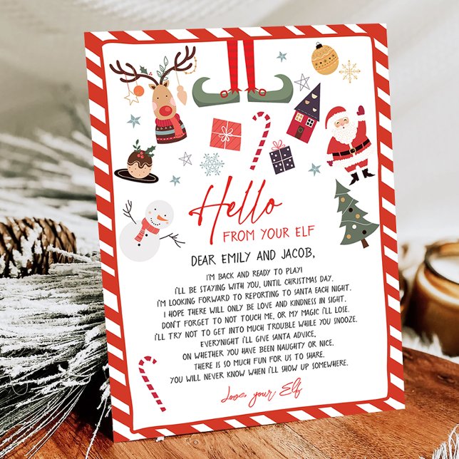 Hallo von Elf Ankunft Letter Ich bin zurück Weihna (Von Creator hochgeladen)