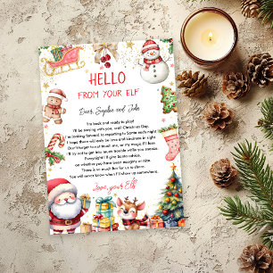 Hallo von Elf-Ankunftsbrief Weihnachten Einladung