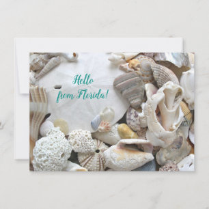 Hallo von Florida Custom Beach Muscheln Flat Card