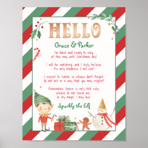 Hallo von Ihrem Elf Letter Print Poster