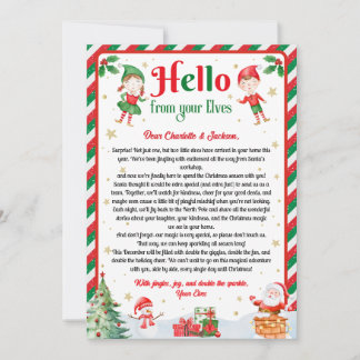 Hallo von Ihren Elfen Weihnachtsankunftsbrief Einladung