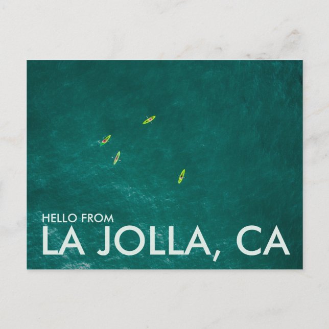Hallo von La Jolla, San Diego Postkarte (Vorderseite)