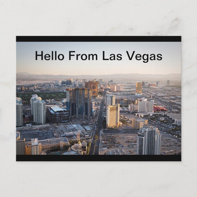 Hallo Von Las Vegas Strip Postcard Postkarte (Vorderseite)