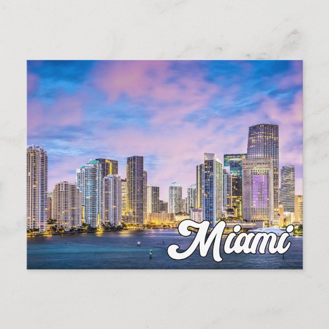 Hallo von Miami, Florida, Vereinigte Staaten Postkarte (Vorderseite)