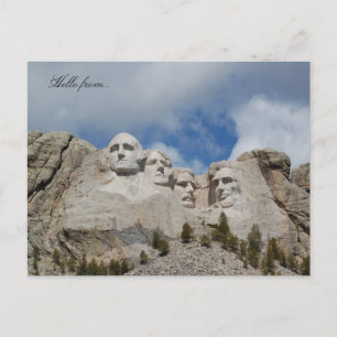 Hallo von... Mount Rushmore Postkarte