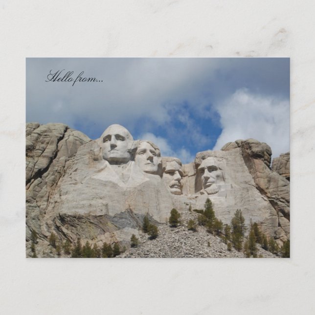 Hallo von... Mount Rushmore Postkarte (Vorderseite)