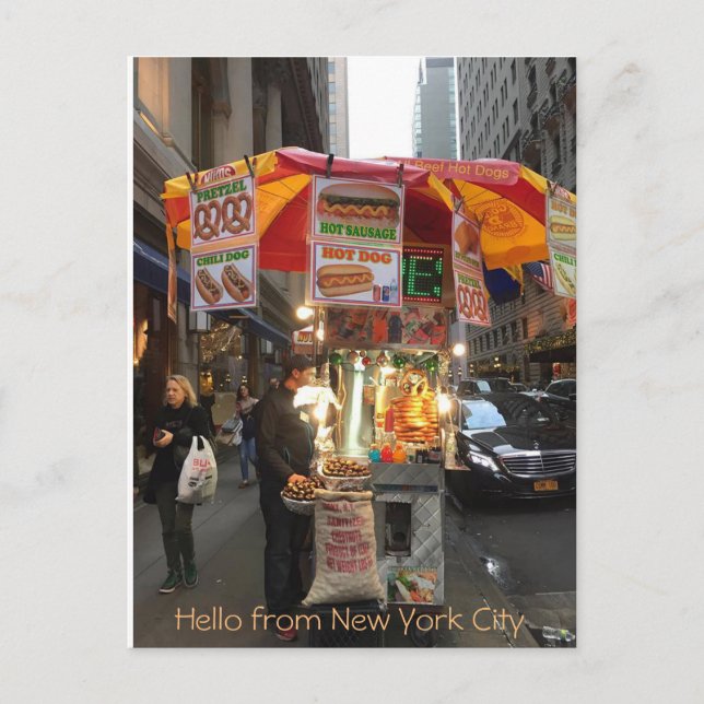 Hallo von New York City Postcard Postkarte (Vorderseite)