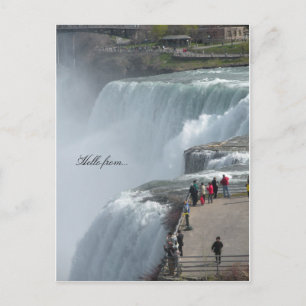 Hallo von... Niagara Falls ny canada Postkarte