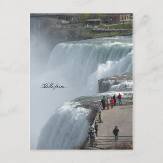 Hallo von... Niagara Falls ny canada Postkarte
