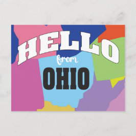 Hallo von Ohio Kontur Karte des Staat