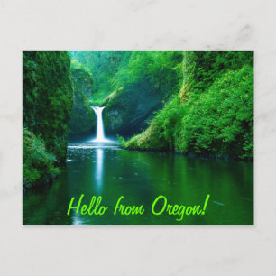 Hallo von Oregon Postkarte