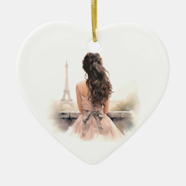 Hallo von Paris Keramik-Herz-Ornament Keramik Ornament
