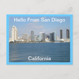 Hallo von San Diego, California Postcard Postkarte