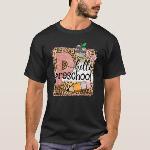 Hallo Vorschool Pre K Leopard Team Vorschule zurüc T-Shirt