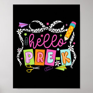 Hallo Vorschul-Lehrerin Mädchen Coquette B Zurück Poster