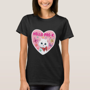 Hallo Vorschul- Mädchen Kitten Niedliche Katze Rüc T-Shirt