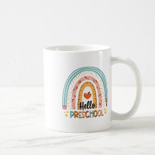 Hallo Vorschule Boho Regenbogen Lehrer Zurück Zur Kaffeetasse