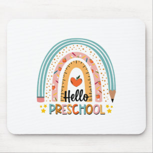 Hallo Vorschule Boho Regenbogen Lehrer Zurück zur Mousepad