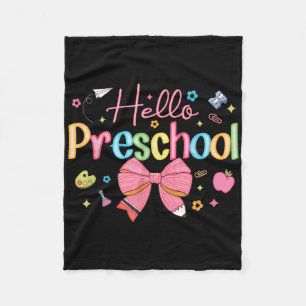 Hallo Vorschule Coquette Schleife Zurück zur Schul Fleecedecke