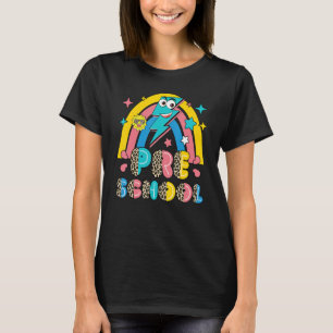 Hallo Vorschule Erster Schultag Glücklich Regenbog T-Shirt