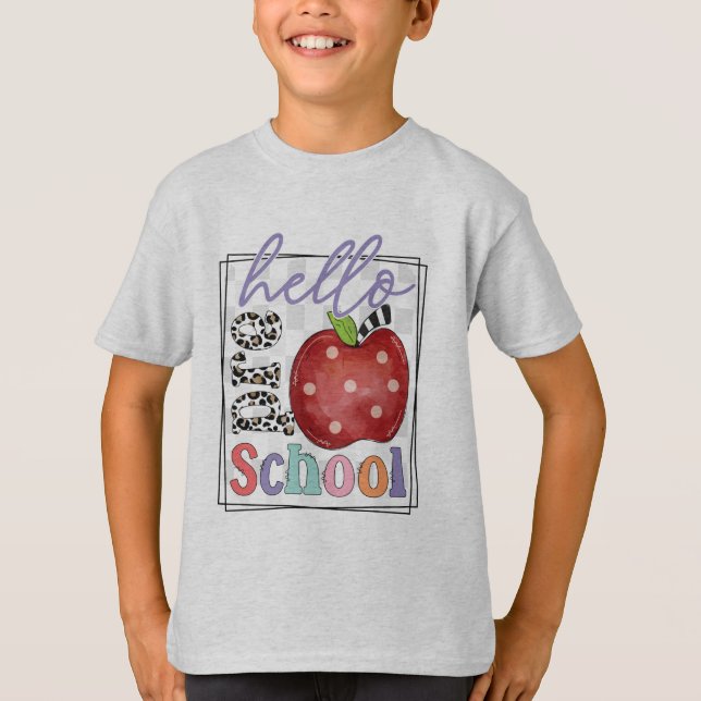 Hallo Vorschule, Junge oder Mädchen T-Shirt (Vorderseite)