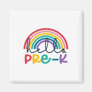 Hallo Vorschule Regenbogen Ck Zur Schule Lehrer Sc Magnet