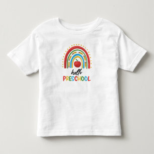 Hallo Vorschule Vor Schule Regenbogen Zurück zur S Kleinkind T-shirt