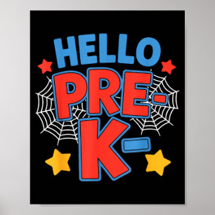 Hallo Vorschulkinder-Spiderman zurück zur Schule Poster