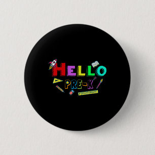 Hallo Vorschullehrer Schüler Zurück zur Schule  Button