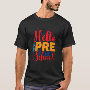 Hallo Vorschullehrer Schüler Zurück zur Schule Jun T-Shirt