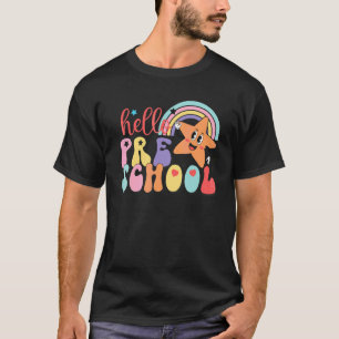 Hallo Vorschullehrer Zurück zur Schule Jungen Mädc T-Shirt