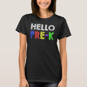 Hallo Vorschulteam Kinder zurück zum Schullehrer T-Shirt