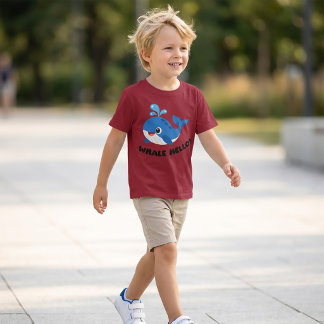 Hallo Wal! Wal Caroon T-Shirt für Jungen