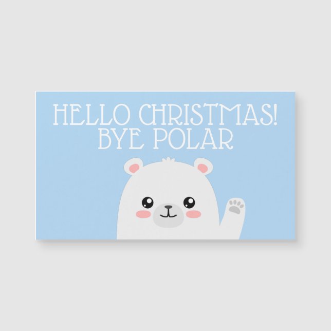 Hallo Weihnachten Magnetkarte (Vorderseite)