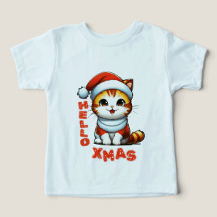 Hallo Weihnachten - Niedliche Weihnachtskatze in e