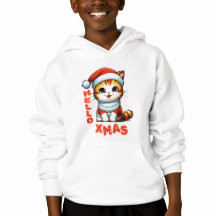 Hallo Weihnachten - Niedliche Weihnachtskatze in e