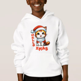 Hallo Weihnachten - Niedliche Weihnachtskatze in e Hoodie
