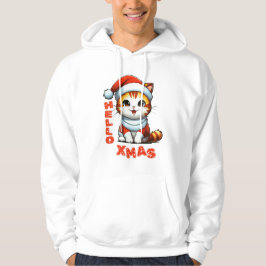 Hallo Weihnachten - Niedliche Weihnachtskatze in e Hoodie