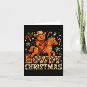 Hallo Weihnachts Cowboy Lebkuchen Design Karte