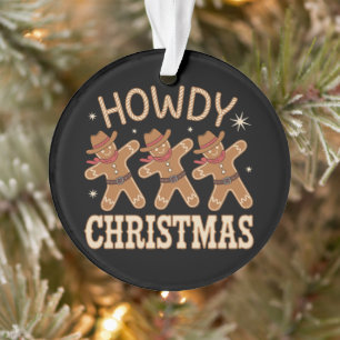 Hallo Weihnachts-Cowboy Lebkuchen Western Xmas Ornament