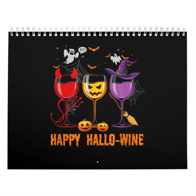 Hallo-Wein lustig halloween Glaswein trinken Kalender (Titelbild)