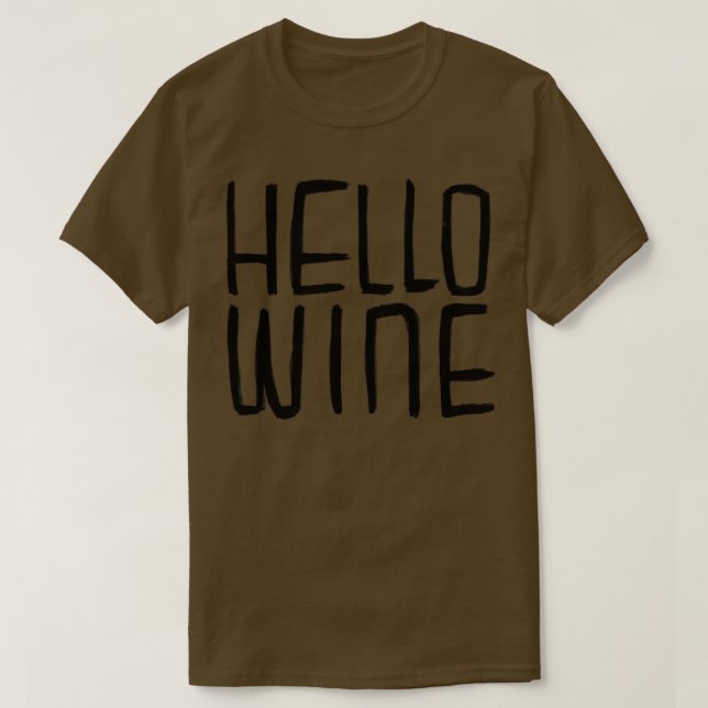 Hallo Wein Typografie Halloween Puff T-Shirt (Design vorne)