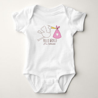 Hallo Welt Baby Boy Ich bin Sebastian Personalisie Strampler