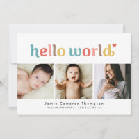Hallo Welt Baby Fotos Farbige Babyparty Geburt